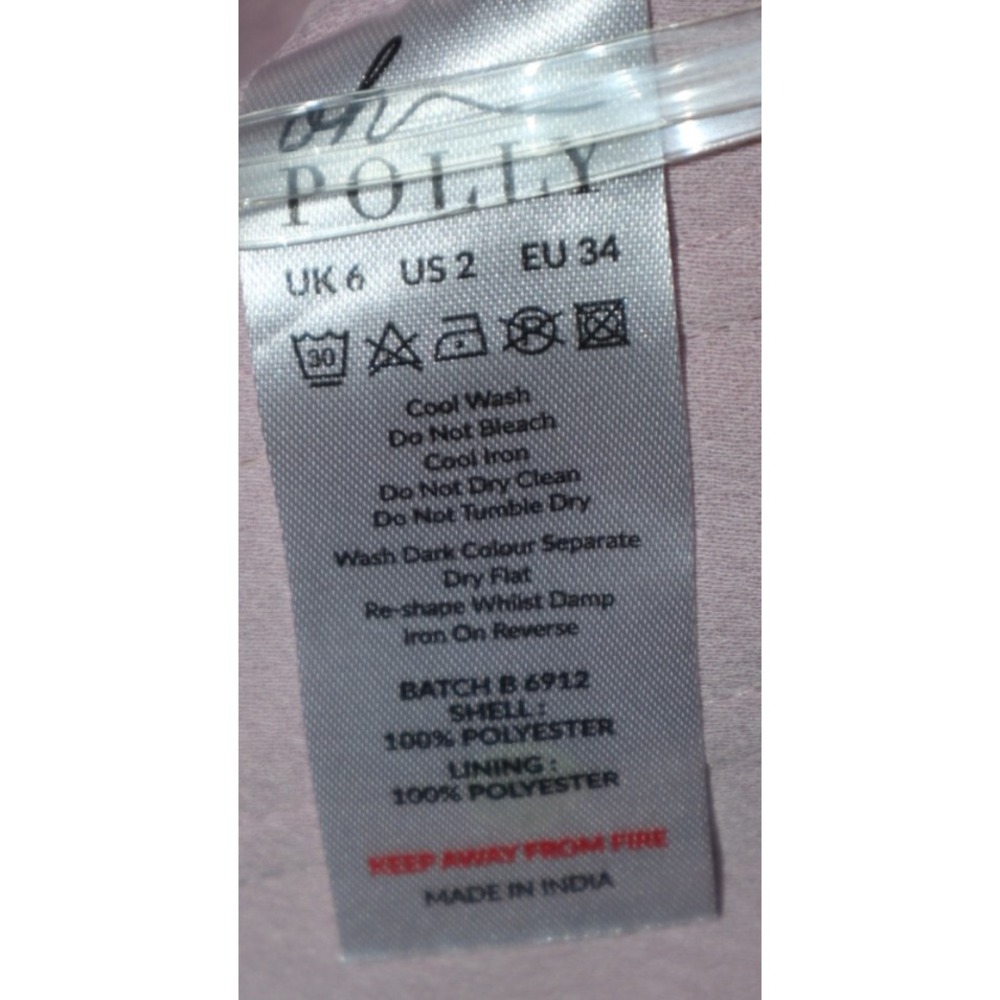Oh Polly Cropped Corset Top Tank Women 6 Asymmetric Drape‎ Blush Pink NWT NEW - Picture 7 of 7